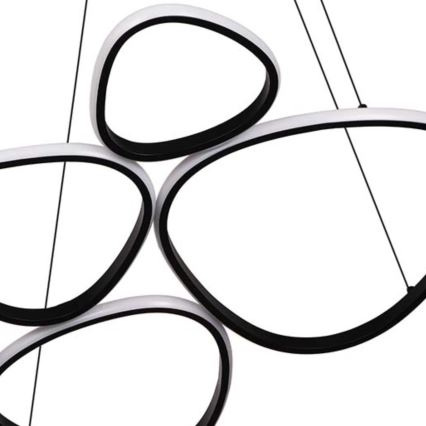 LED luster na sajli PETRA LED/58W/230V 4000K crna