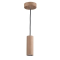 LED Luster na sajli PIPE 1xGU10/5W/230V mat hrast