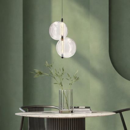 LED luster na sajli PLAYA LED/10W/230V crna