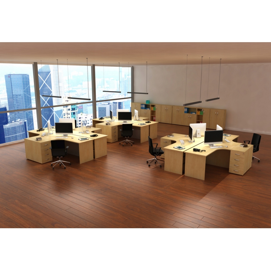 LED luster na sajli/prislonjen LED/44W/230V 3000K 120 cm crna