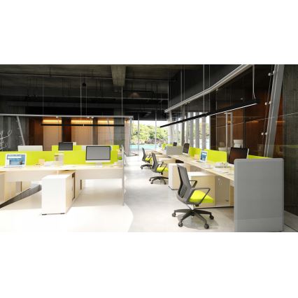 LED luster na sajli/prislonjen LED/44W/230V 4000K 120 cm crna