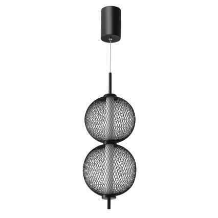 LED luster na sajli PUMA LED/10W/230V Ø 14 cm crna