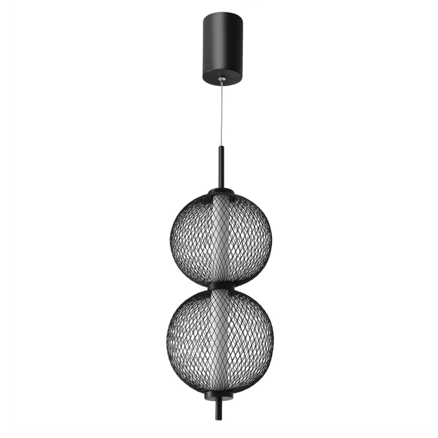 LED luster na sajli PUMA LED/10W/230V Ø 14 cm crna