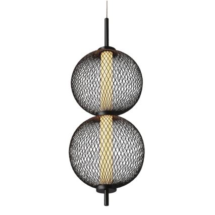 LED luster na sajli PUMA LED/10W/230V Ø 14 cm crna