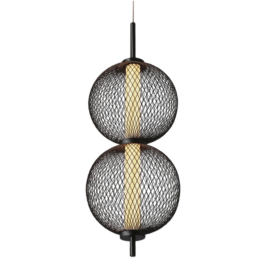 LED luster na sajli PUMA LED/10W/230V Ø 14 cm crna