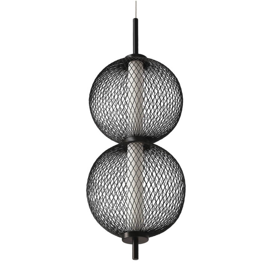 LED luster na sajli PUMA LED/10W/230V Ø 14 cm crna