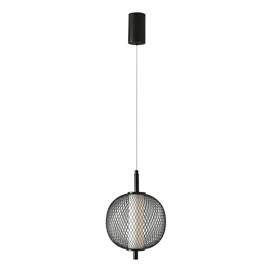 LED luster na sajli PUMA LED/10W/230V Ø 20 cm crni