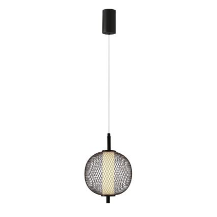 LED luster na sajli PUMA LED/10W/230V Ø 20 cm crni