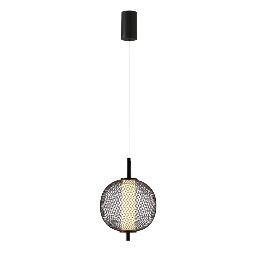 LED luster na sajli PUMA LED/10W/230V Ø 20 cm crni