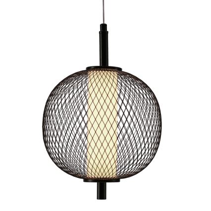 LED luster na sajli PUMA LED/10W/230V Ø 20 cm crni