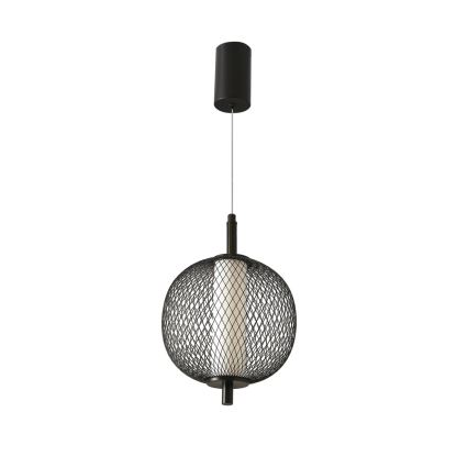 LED luster na sajli PUMA LED/10W/230V Ø 20 cm crni