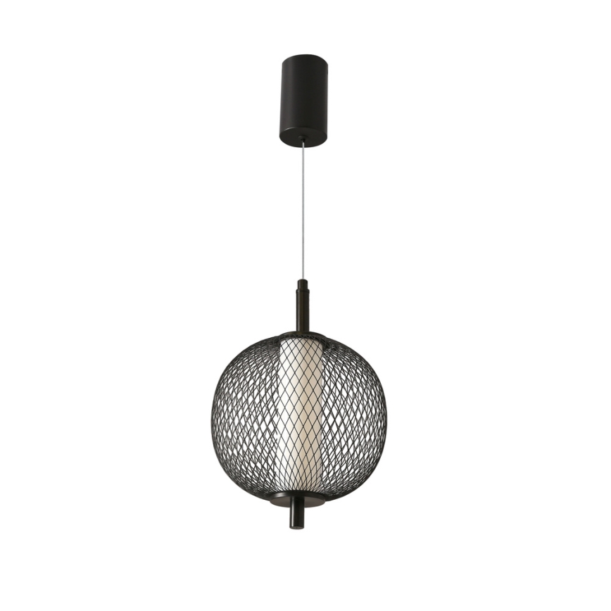 LED luster na sajli PUMA LED/10W/230V Ø 20 cm crni