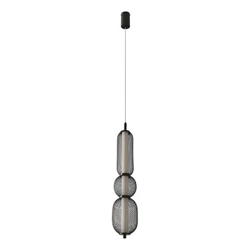 LED luster na sajli PUMA LED/15W/230V Ø 14 cm crna