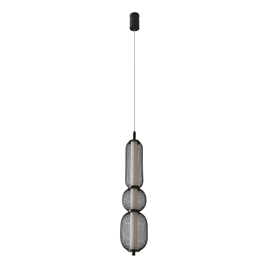 LED luster na sajli PUMA LED/15W/230V Ø 14 cm crna