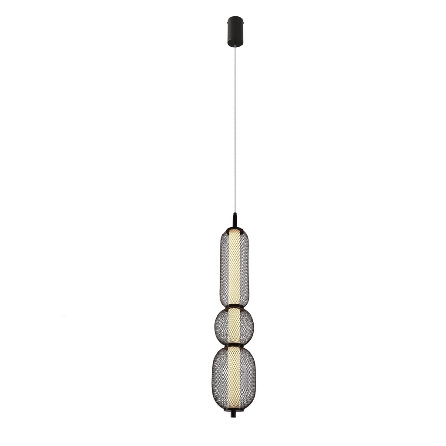 LED luster na sajli PUMA LED/15W/230V Ø 14 cm crna