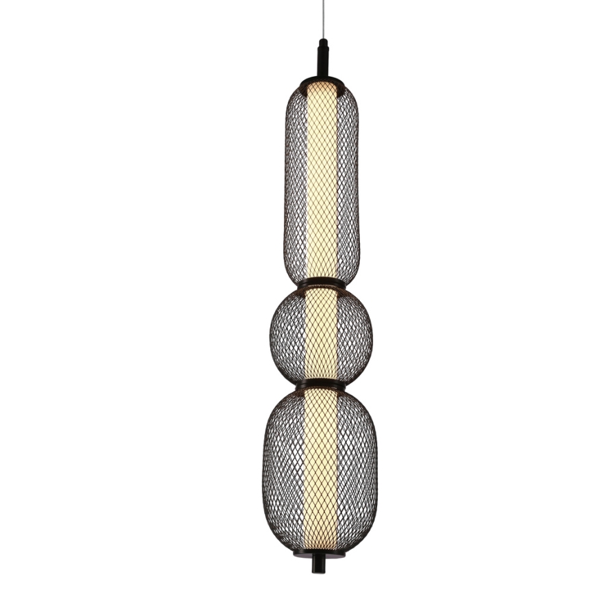 LED luster na sajli PUMA LED/15W/230V Ø 14 cm crna