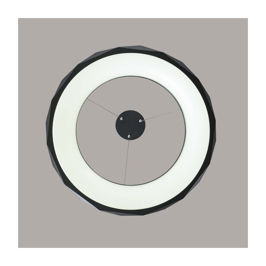 LED luster na sajli REUS LED/36W/230V 4000K promjer 61 cm crna