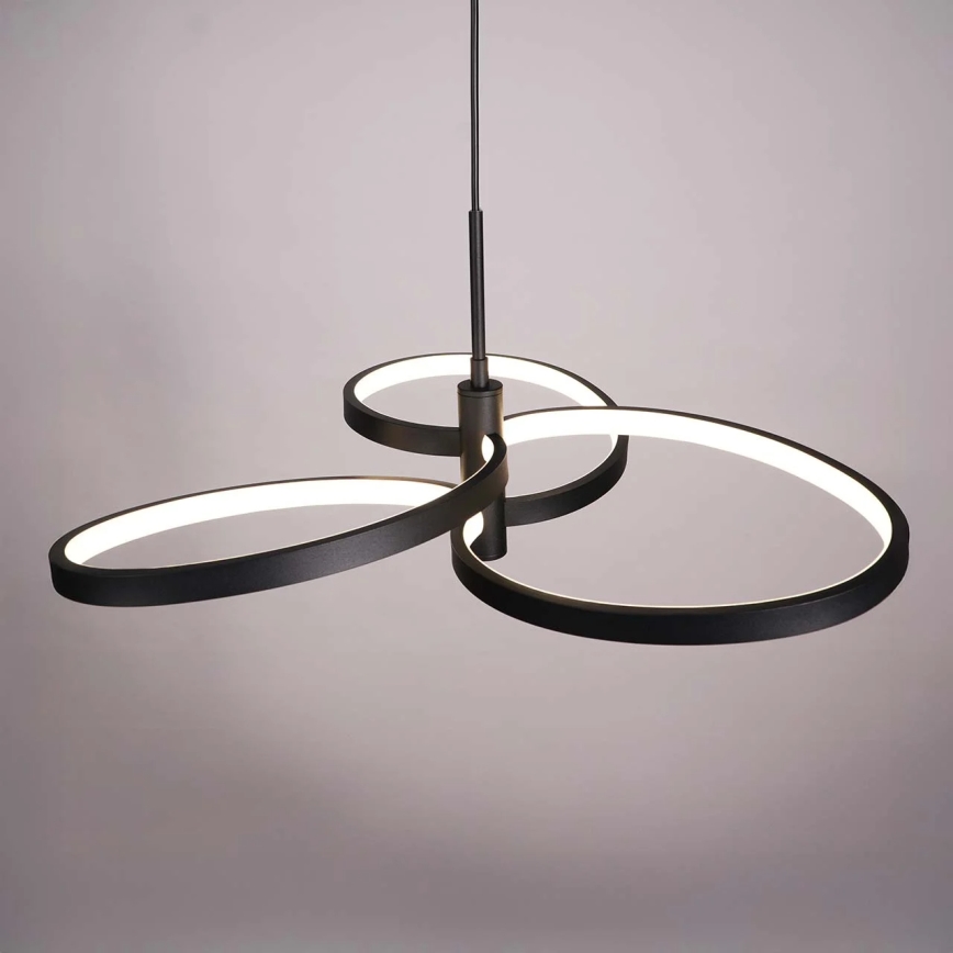 LED luster na sajli RIBBON LED/25W/230V 4000K crni