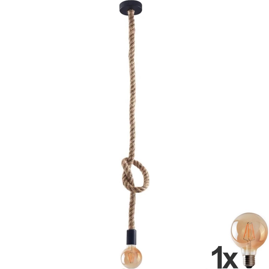 LED Luster na sajli ROPE 1xE27/8W/230V