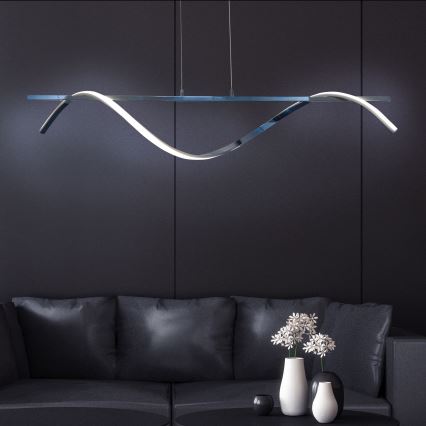 LED Luster na sajli RUMBA LED/23W/230V 4000K sjajni krom