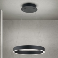 LED luster na sajli s funkcijom prigušivanja KOLK LED/40W/230V 2700/3000/4000K promjer 40 cm crna