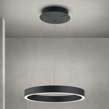 LED luster na sajli s funkcijom prigušivanja KOLK LED/40W/230V 2700/3000/4000K promjer 40 cm crna