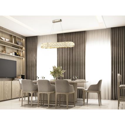LED prigušivi kristalni luster na sajli ENRIQUE LED/50W//230V 3000-6000K + daljinski upravljač