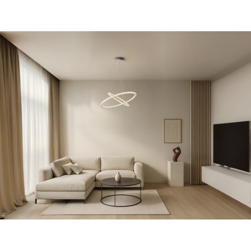 LED luster na sajli s mogućnošću prigušivanja LED/150W/230V 3000-6500K + daljinski upravljač