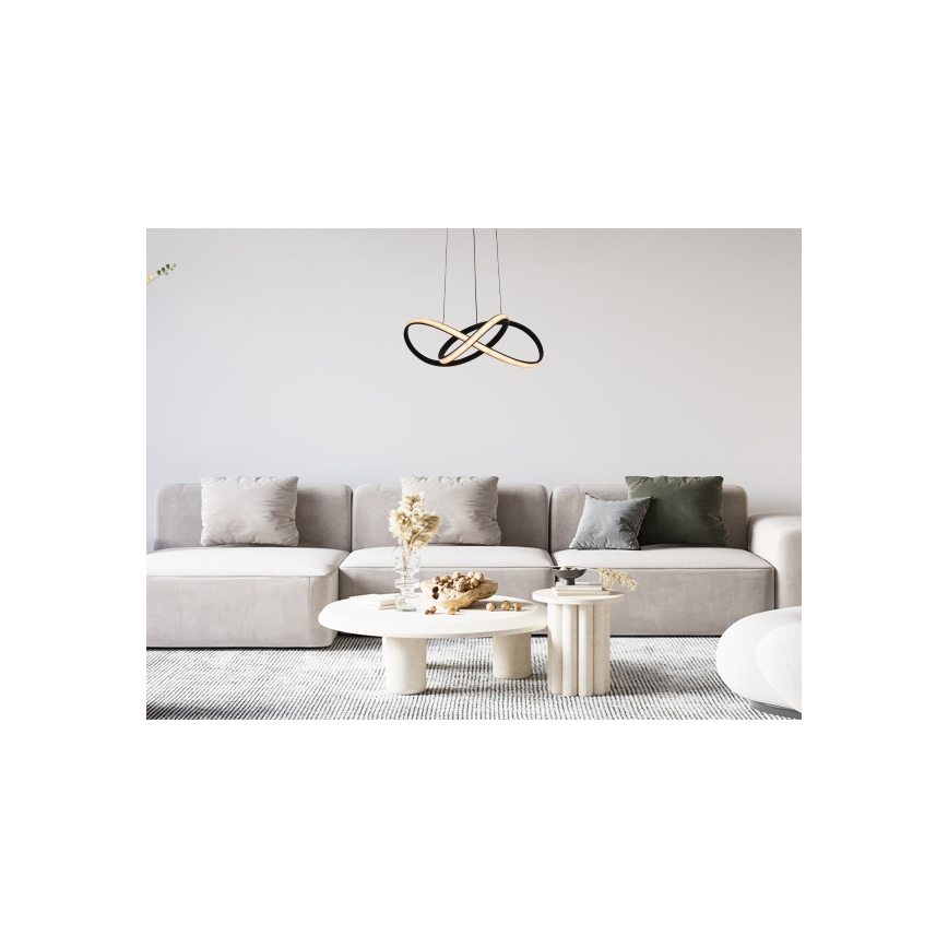 LED luster na sajli s mogućnošću prigušivanja LED/65W/230V 3000-6500K Ø 49 cm + daljinski upravljač