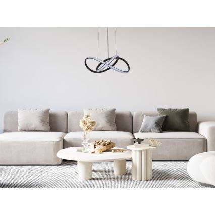 LED luster na sajli s mogućnošću prigušivanja LED/65W/230V 3000-6500K Ø 49 cm + daljinski upravljač
