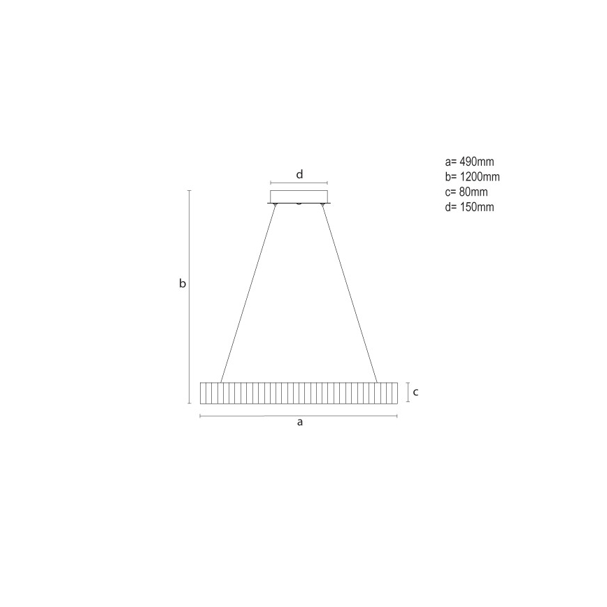 LED luster s mogućnošću prigušivanja na sajli LED/75W/230V 3000-6500K Ø 49 cm + daljinski upravljač