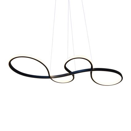 LED Luster na sajli SALSA LED/38W/230V 4000K crna