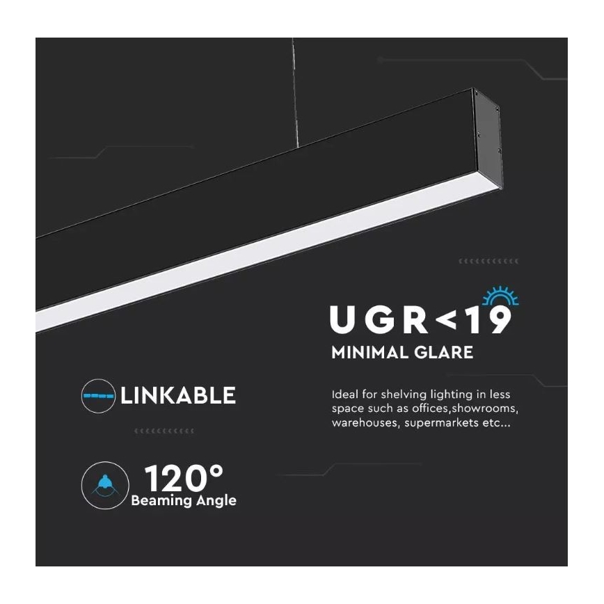 LED Luster na sajli SAMSUNG CHIP LED/40W/230V 3000K/4000K/6400K