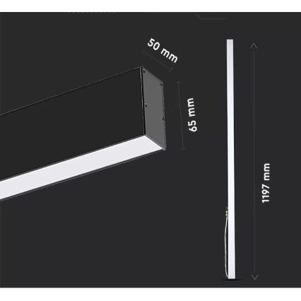 LED Luster na sajli SAMSUNG CHIP LED/40W/230V 3000K/4000K/6400K