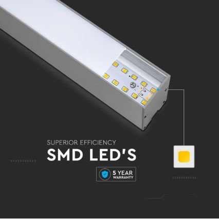 LED Luster na sajli SAMSUNG CHIP LED/40W/230V 4000K srebrna