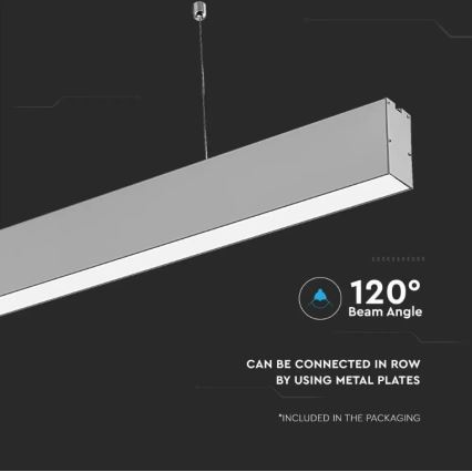 LED Luster na sajli SAMSUNG CHIP LED/40W/230V 4000K srebrna