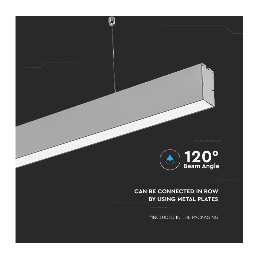 LED Luster na sajli SAMSUNG CHIP LED/40W/230V 4000K srebrna