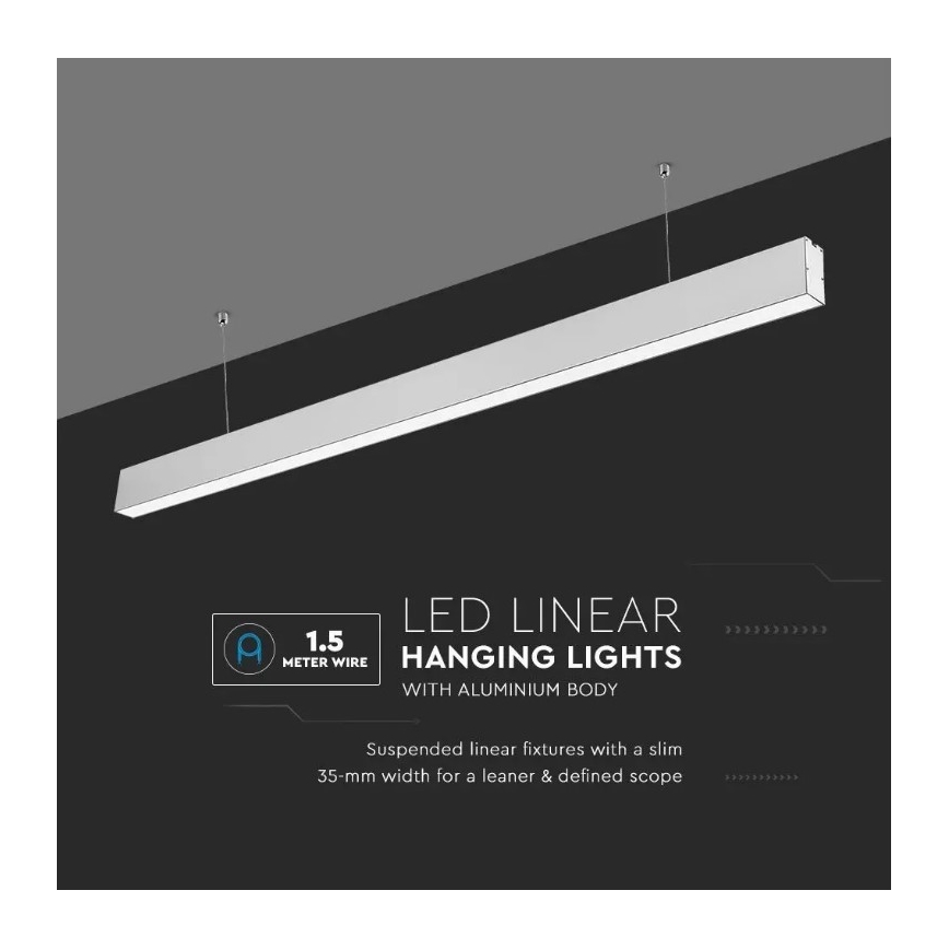 LED Luster na sajli SAMSUNG CHIP LED/40W/230V 4000K srebrna