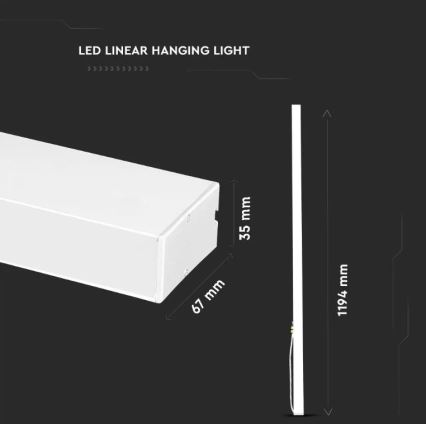 LED Luster na sajli SAMSUNG CHIP LED/40W/230V 6400K bijela