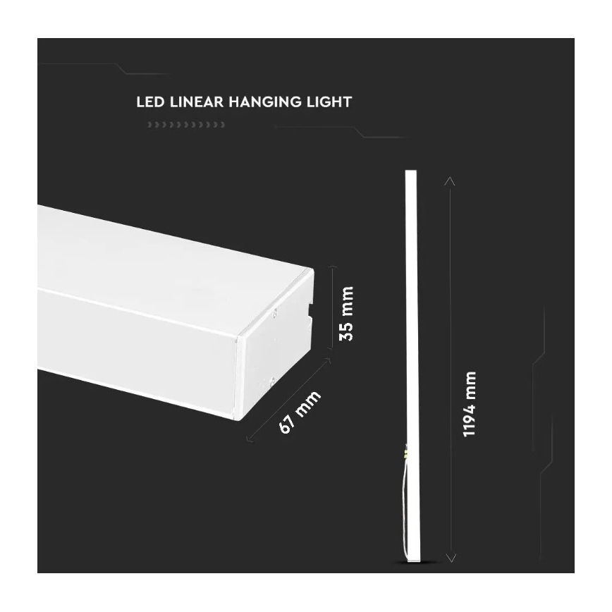 LED Luster na sajli SAMSUNG CHIP LED/40W/230V 6400K bijela