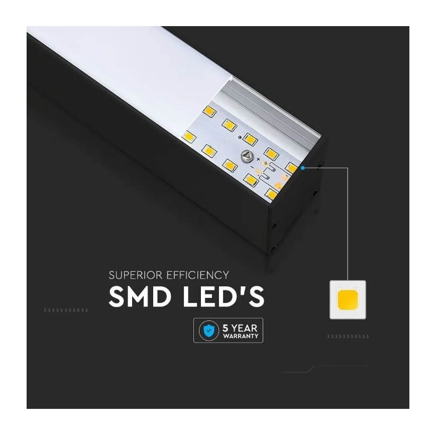 LED Luster na sajli SAMSUNG CHIP LED/40W/230V 6400K crna