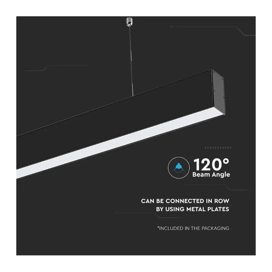 LED Luster na sajli SAMSUNG CHIP LED/40W/230V 6400K crna
