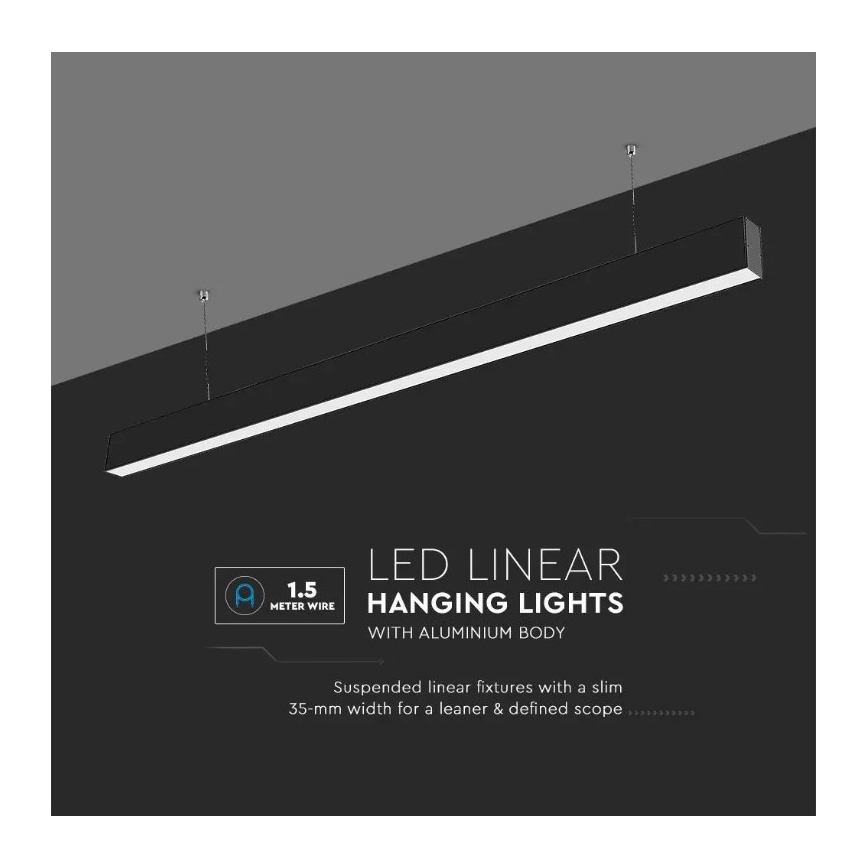 LED Luster na sajli SAMSUNG CHIP LED/40W/230V 6400K crna