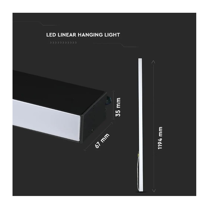 LED Luster na sajli SAMSUNG CHIP LED/40W/230V 6400K crna