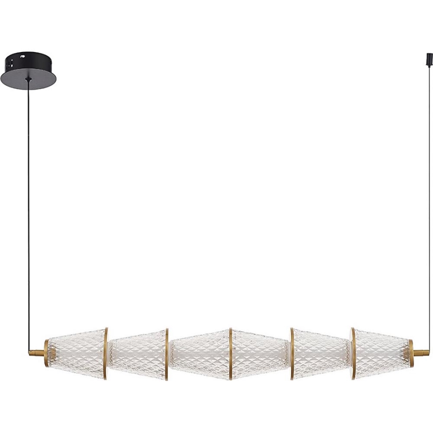 LED Luster na sajli SANSA LED/11W/230V zlatna/prozirna