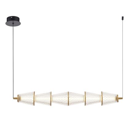 LED Luster na sajli SANSA LED/11W/230V zlatna/prozirna