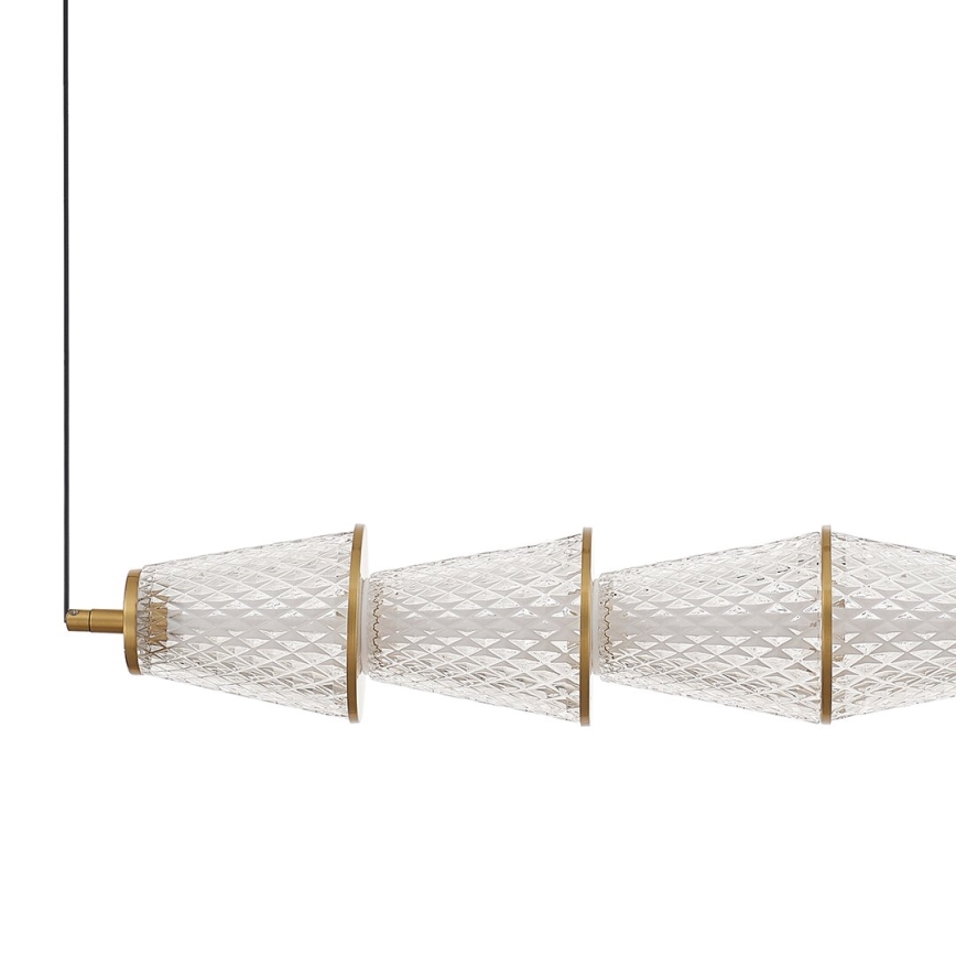 LED Luster na sajli SANSA LED/11W/230V zlatna/prozirna