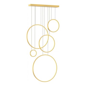 LED luster na sajli SATURNO LED/100W/230V zlatna