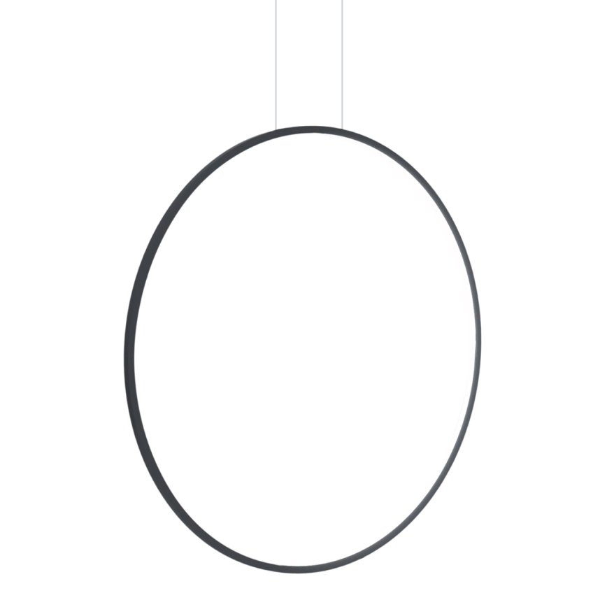 LED luster na sajli SATURNO LED/46W/230V Ø 80 cm IP44 crna