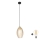 LED luster na sajli SEBO 1xE27/15W/230V crna/dimna bež